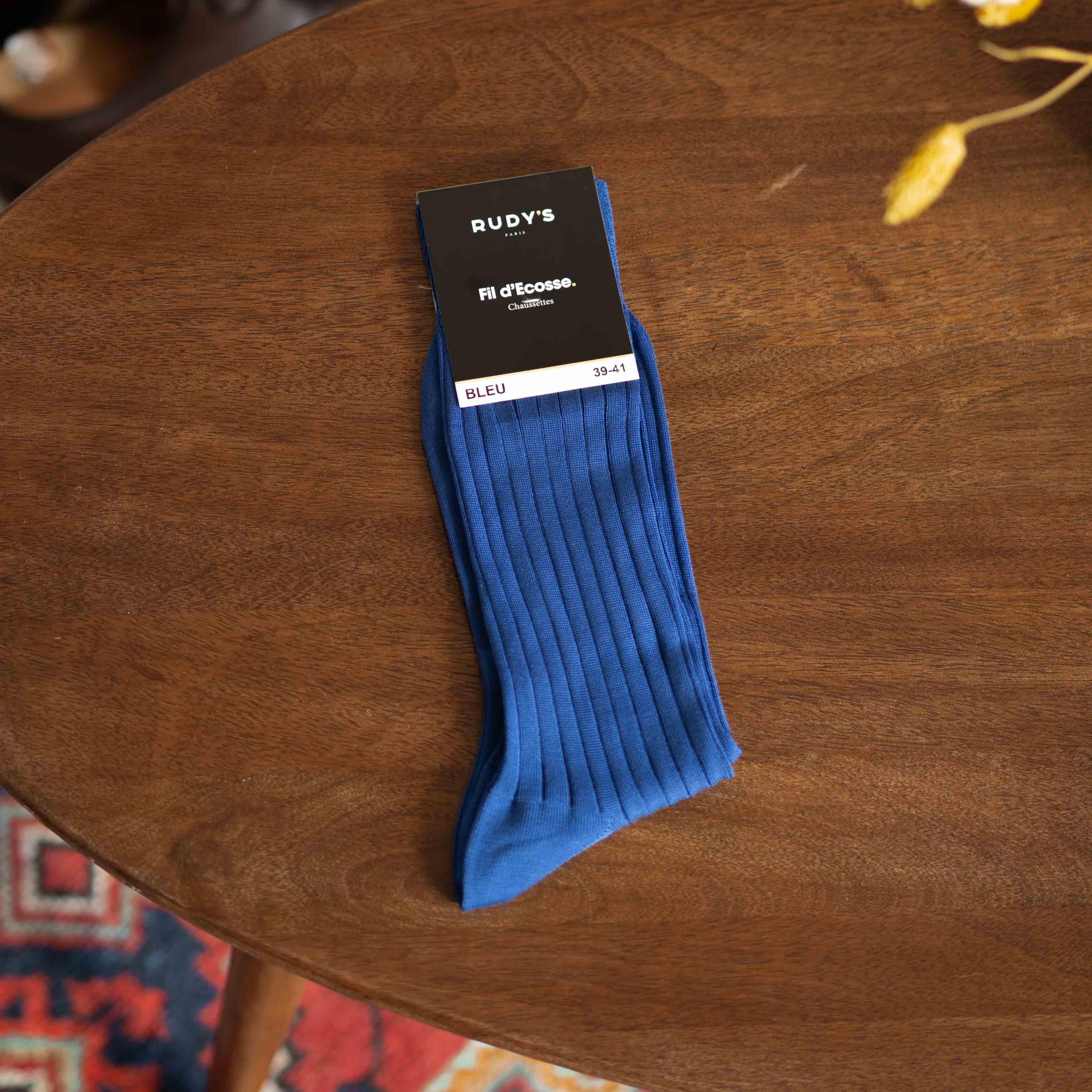 Chaussettes Fil D'Ecosse Bleu