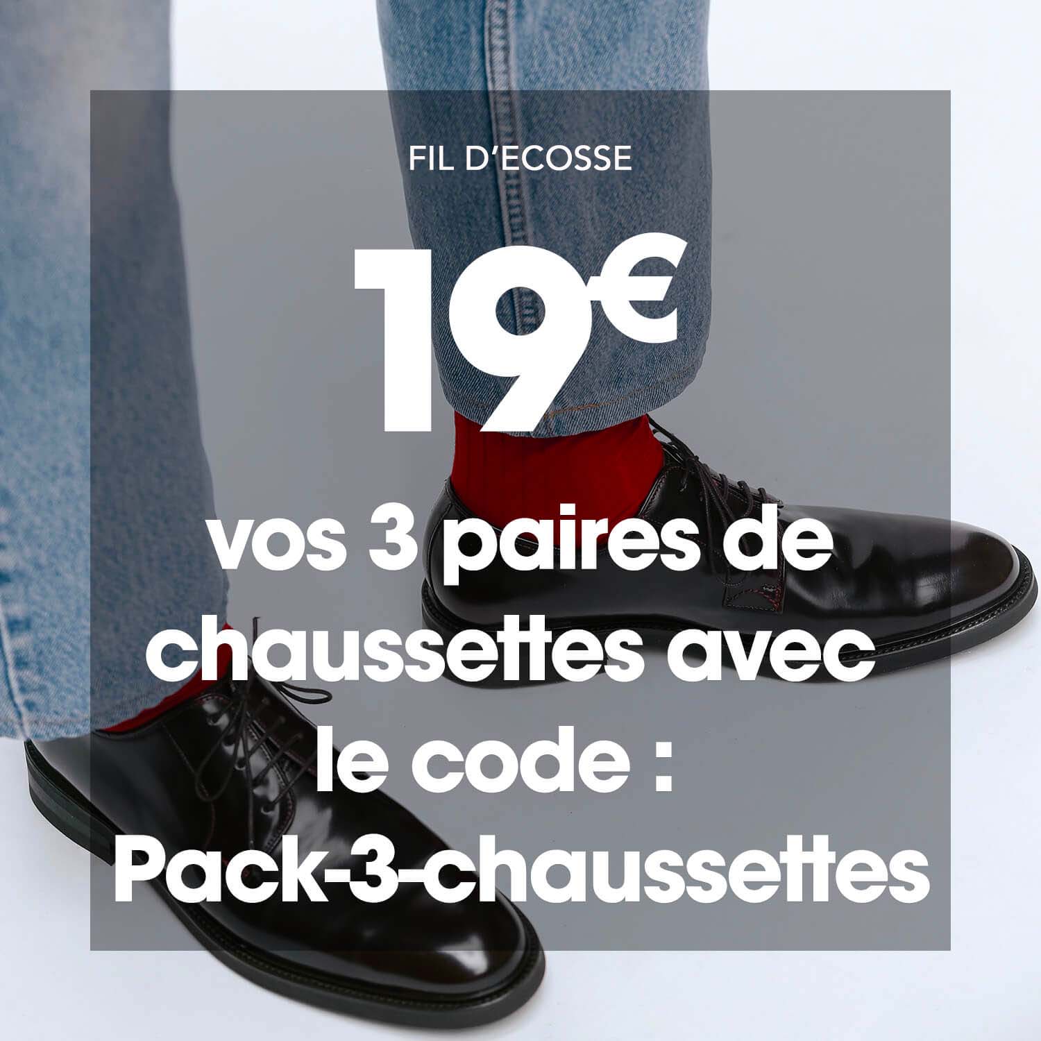 Chaussettes Fil D'Ecosse Orange - Image 4