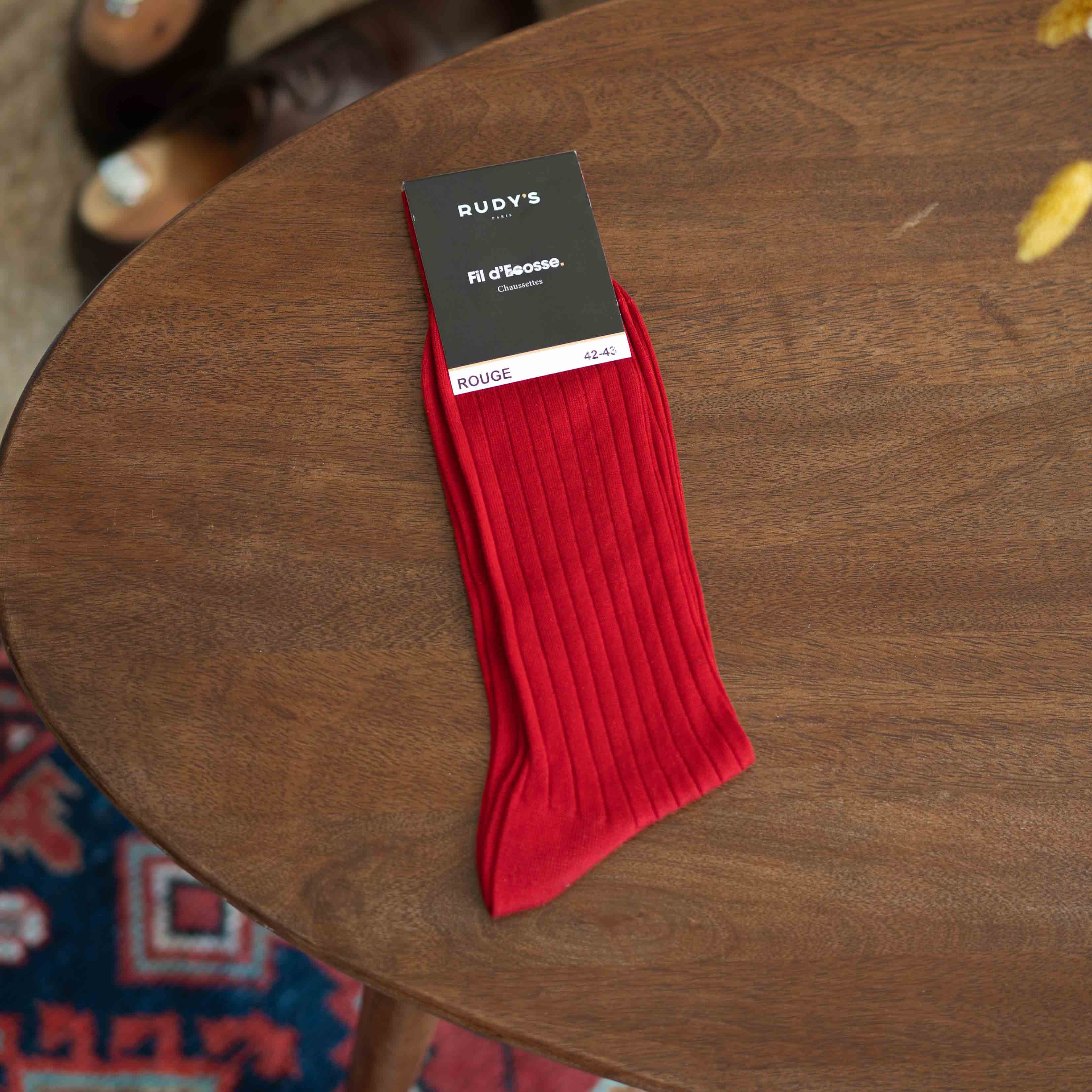 Chaussettes Fil D'Ecosse Rouge